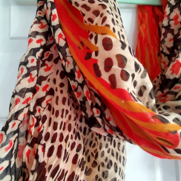 Multi Print Scarf - Picture 2 of 3
